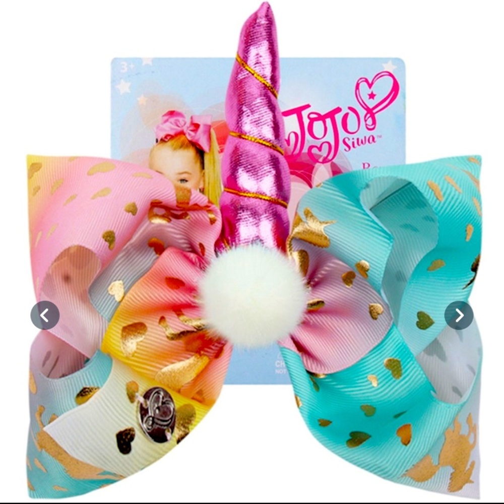 Girls Hair Bow Unicorn Clip